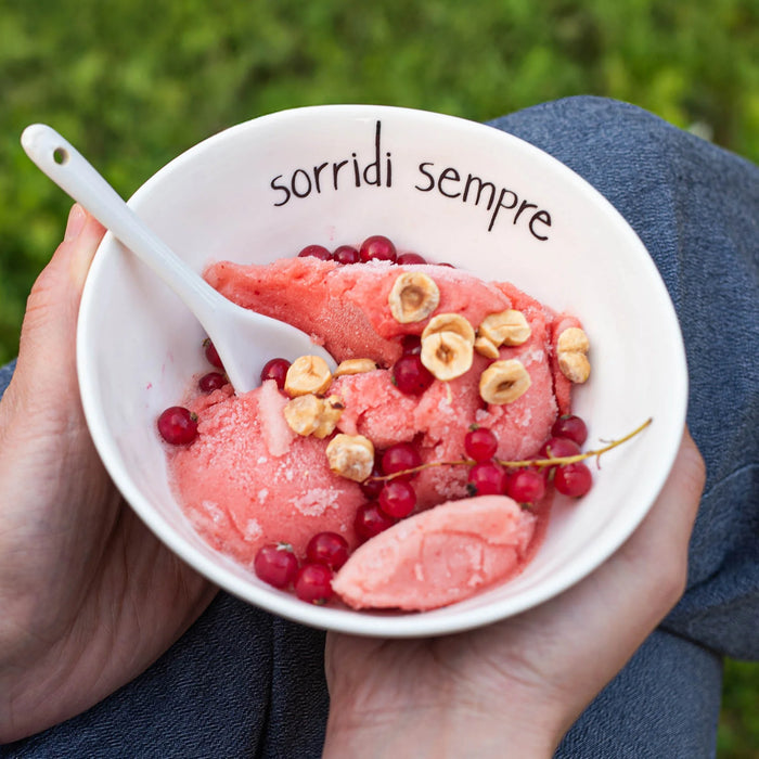 Set 2 Coppette 15,5cm in Gres "Sorridi Sempre”