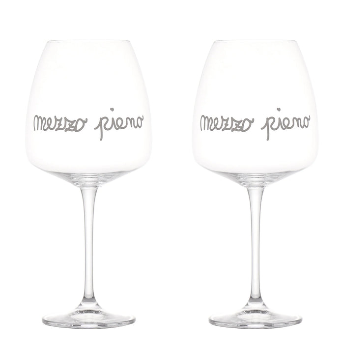 Set 2 Calici Rosso "Mezzo Pieno"