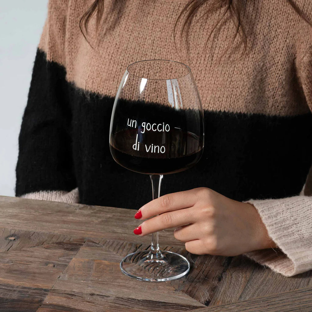 Paysky Set Di 2 Bicchieri Da Vino Rosso In Cristallo - Design Spaziale, Intagliati A Mano, 270ml, In Lussuosa Scatola Legno - 2