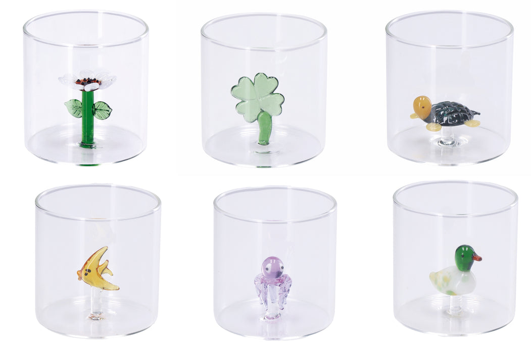 Bicchiere in Vetro con Figura 36cl - 6 Figure