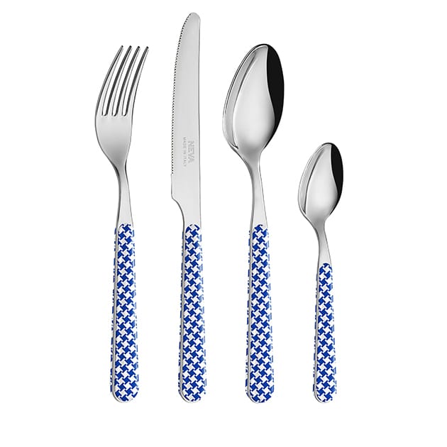 Posate Pied De Poule Blu