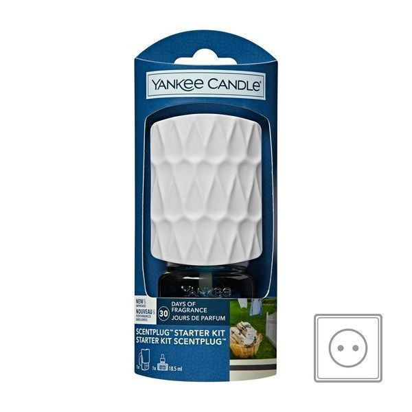 Yankee Candle Kit Base Diffusore Elettrico + Ricarica Clean Cotton
