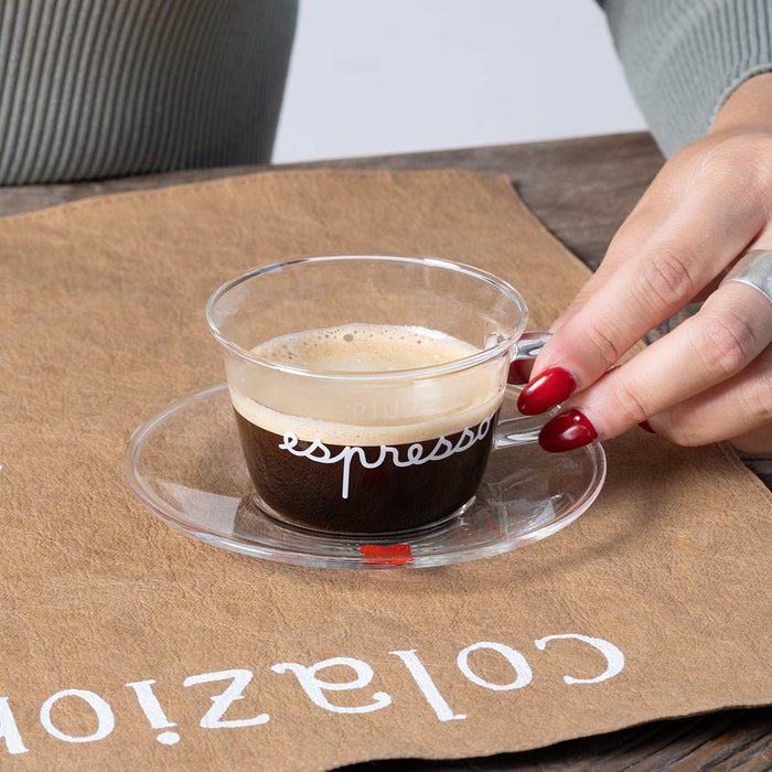 Set 2 tazzine Espresso con Piattino "Espresso cuore"