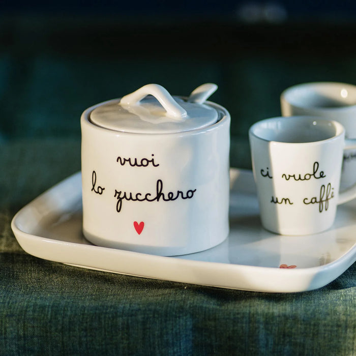Zuccheriera in Gres "Vuoi lo Zucchero"