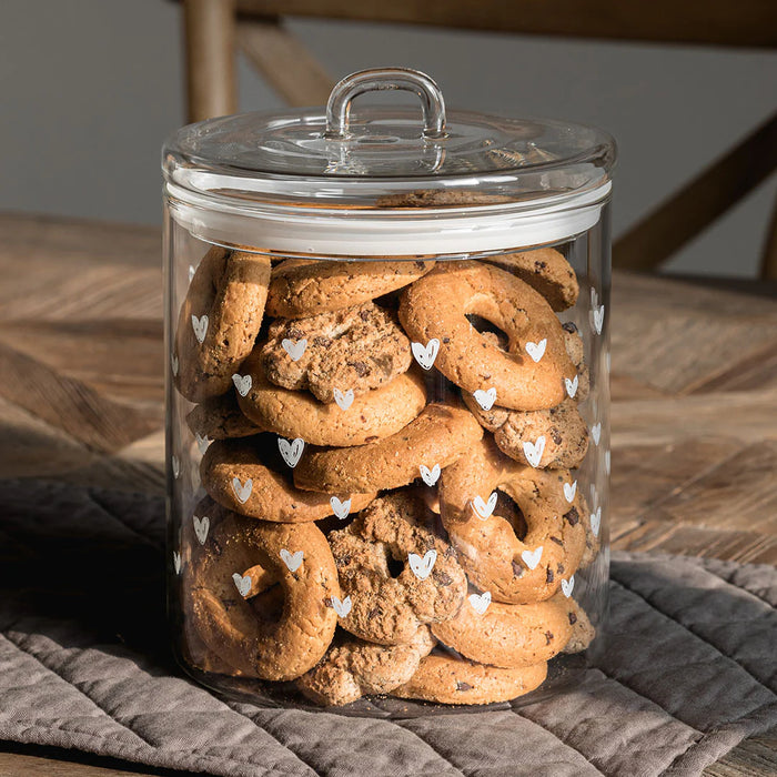 Biscottiera "Tapezzeria Cuori"