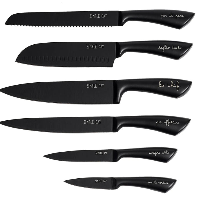 Set 6 Coltelli in Acciaio "Per la Cucina"