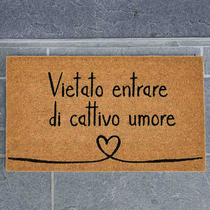 Zerbino "Vietato entrare di Cattivo Umore"