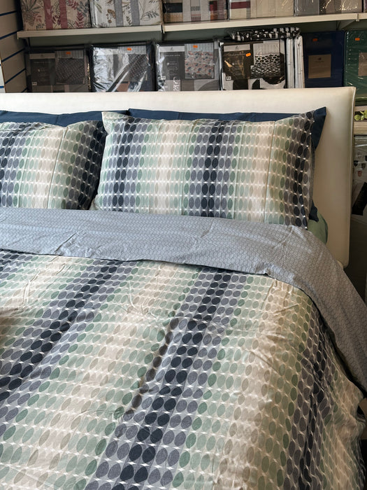 Parure Copripiumino in Cotone Matrimoniale Adrian Blu