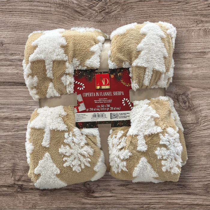 Coperta in Flanella e Sherpa 150x200cm - 3 colori