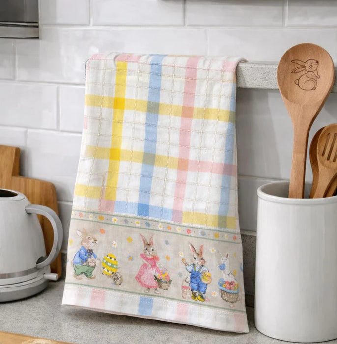 Set Strofinaccio con Cucchiaio in legno Linea Coniglietti Pasquali