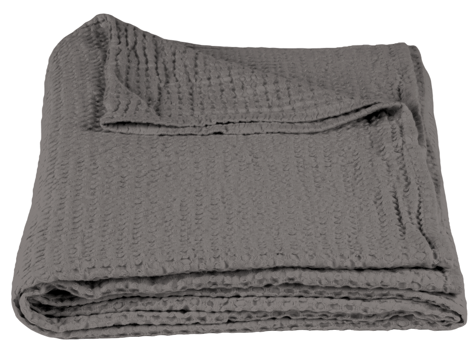 Single Gray Honeycomb Bedspread