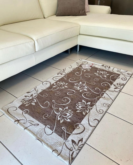 Beige Waterlilies Furnishing Carpet