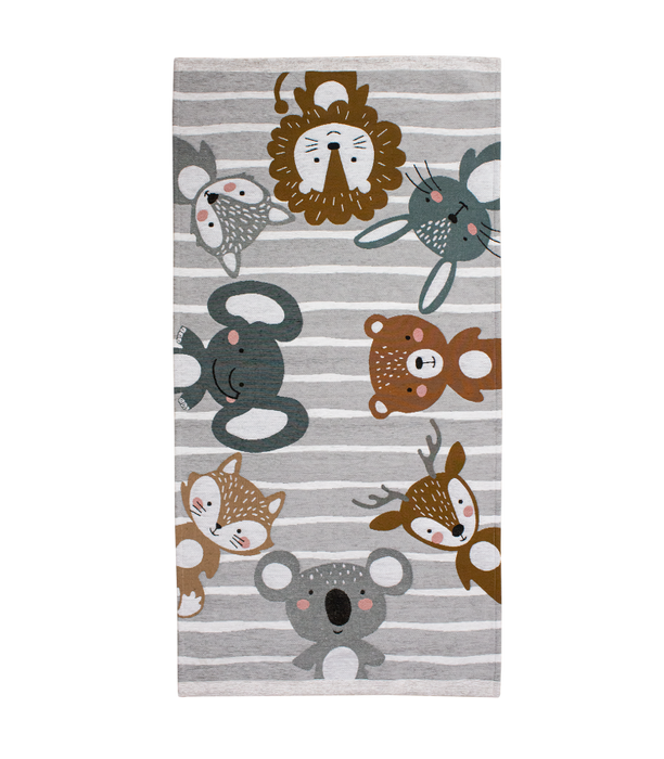 Tappeto Arredo Amici Animali Grigio