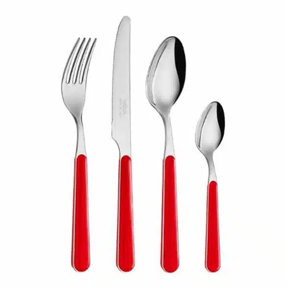Plain Red Cutlery