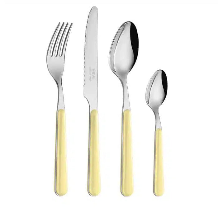 Solid Color Pastel Yellow Cutlery