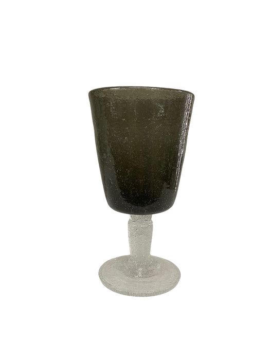 Transparent Black Glass Goblet