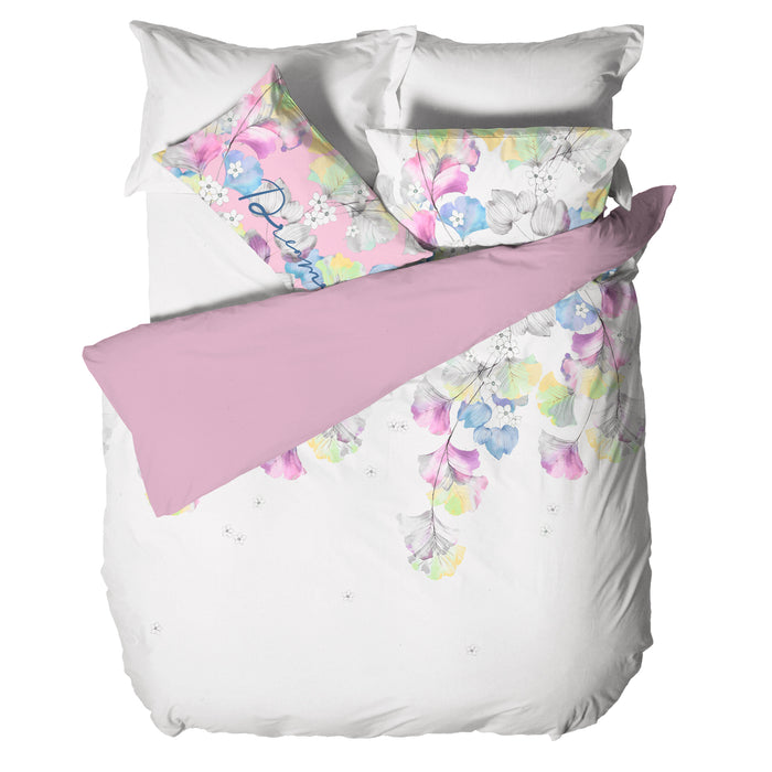 Dreamscape Pink Duvet Cover Set in Double Cotton