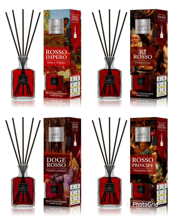 "Rossi D'Autore" Cube Environment Diffuser with Sticks - 4 Fragrances - 250 ml