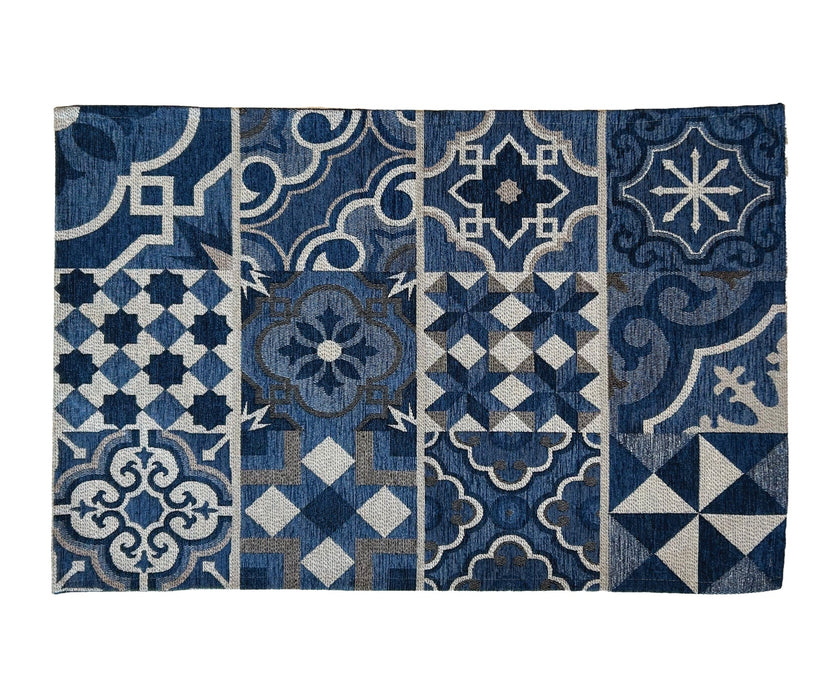 Blue Cementine Furnishing Carpet