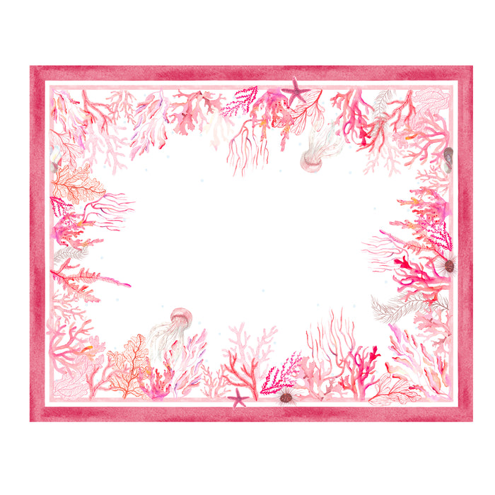 Cotton Tablecloth with Digital Print 160x200cm Nereide Red - By Maestro