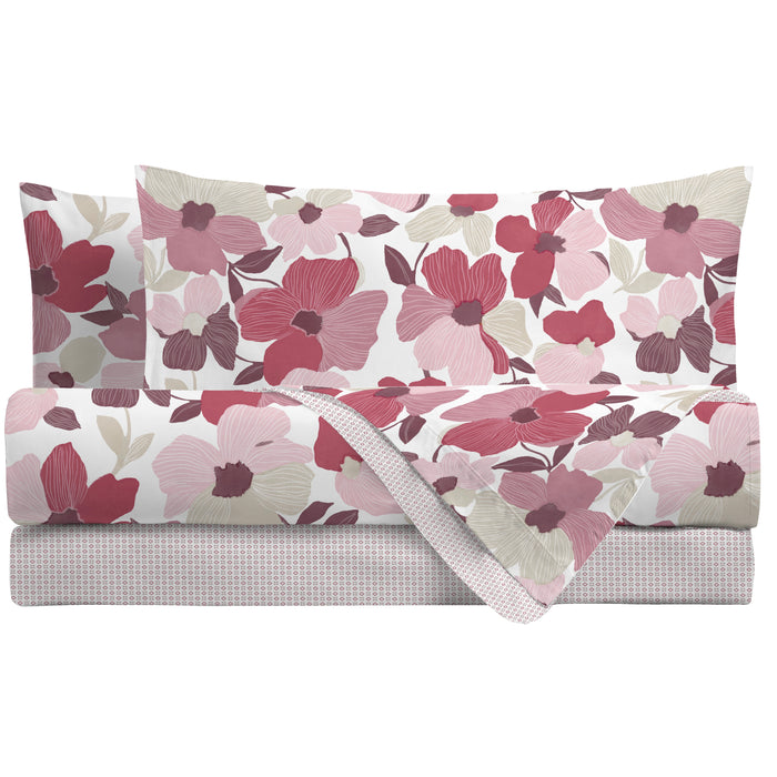 Astra Pink Duvet Cover in Cotton Square and Half