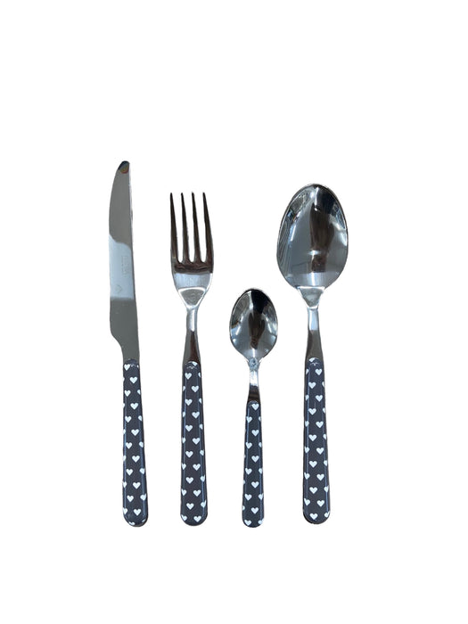 Gray Heart Cutlery