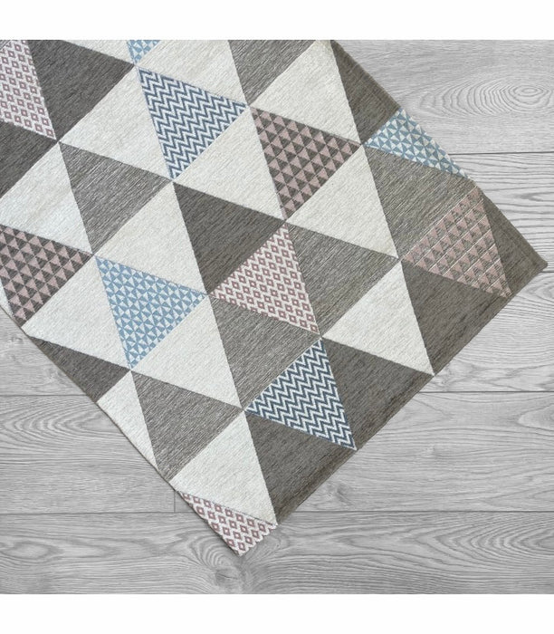 Warm Gray Triangles Carpet