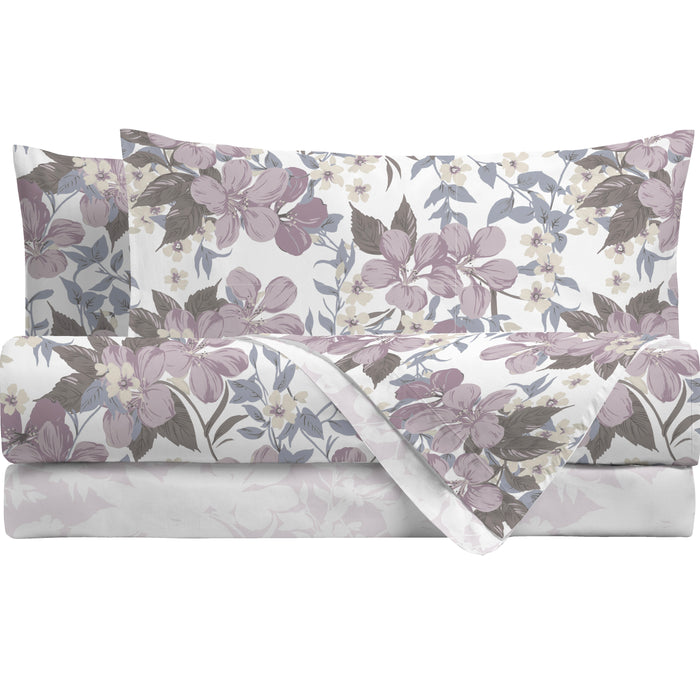 Duvet cover Phoebe Lilac in Cotton Square and Half