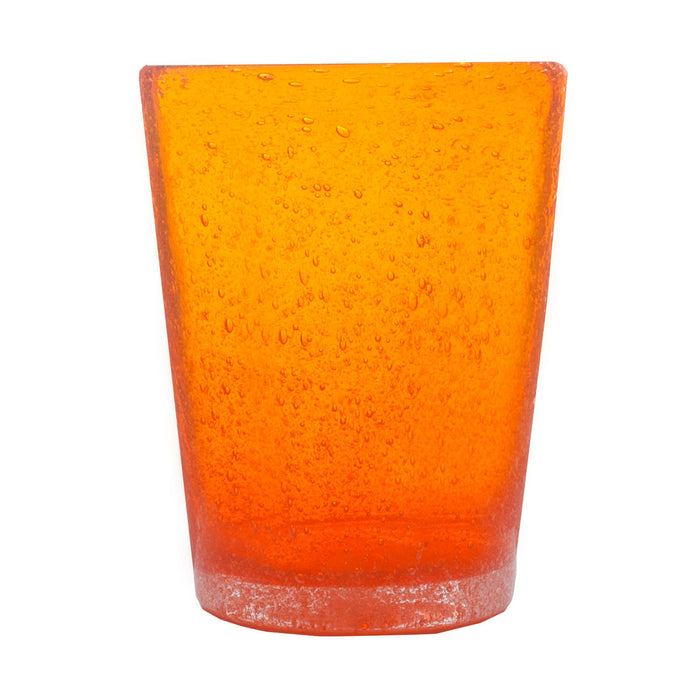 Orange glass tumbler