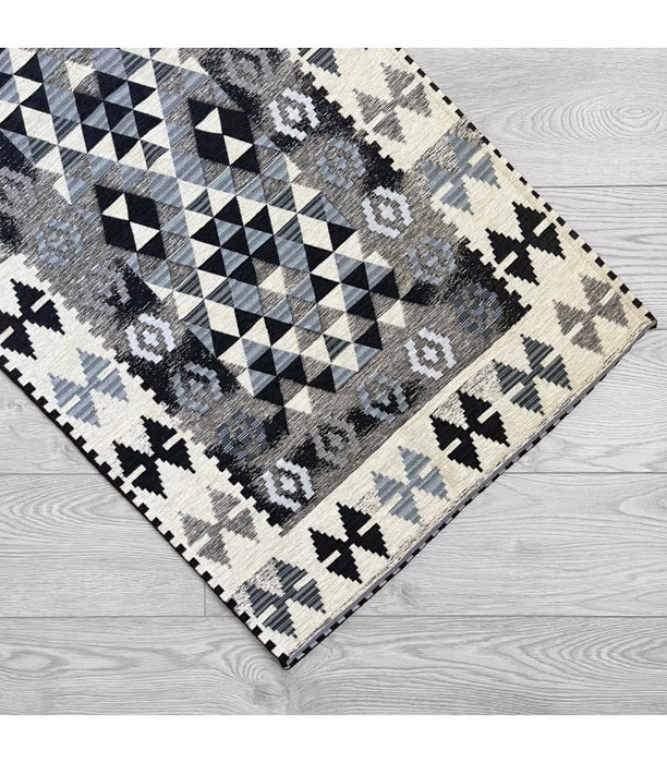 Black Kilim Furnishing Carpet