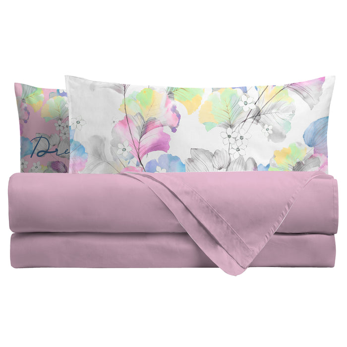 Dreams Pink Duvet Cover in Cotton Single and Half