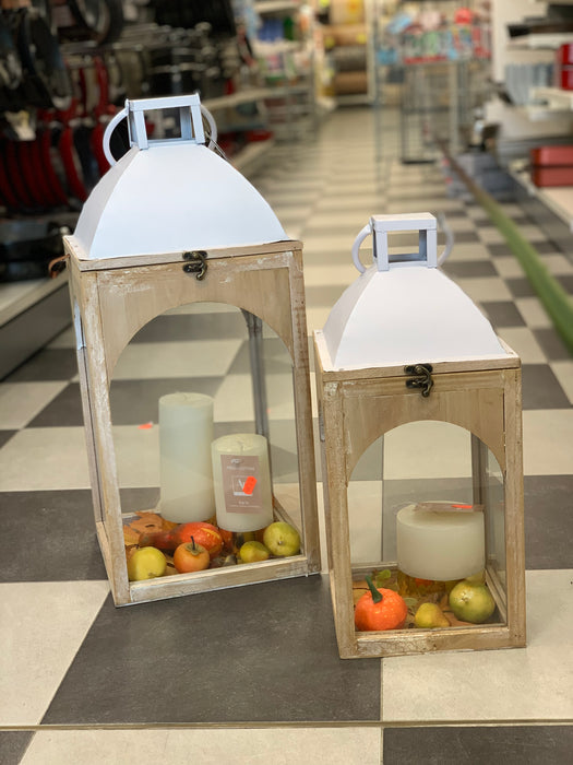 Archie White Lantern in 2 Sizes